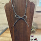 Silver Pearl Bow Necklace - Western Style Jewelry for Bourbon Cowgirl