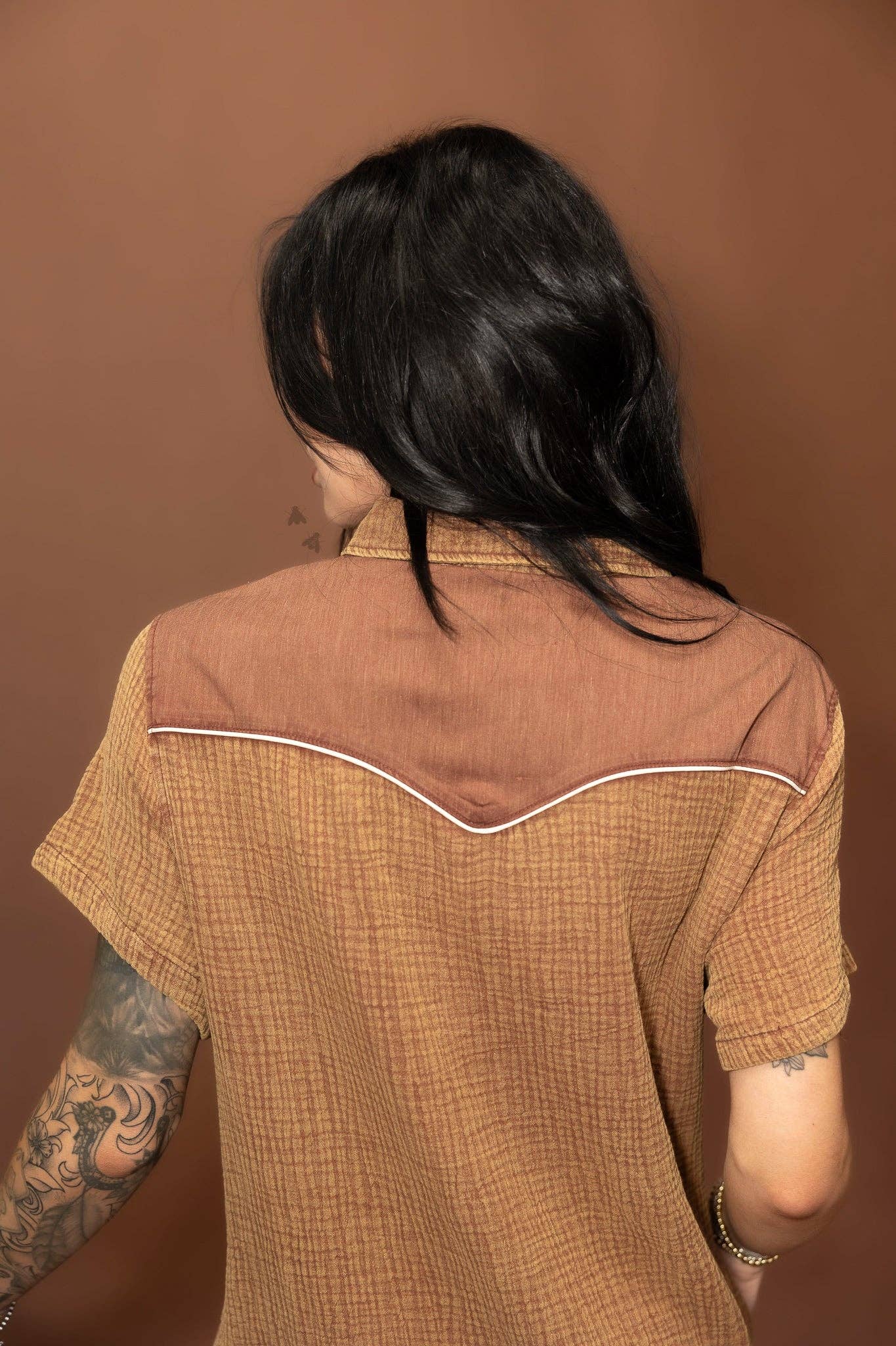 Rank Retro Dress - Saddle