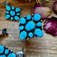 Complete Squash Blossom Set – Kingman Turquoise – Sterling Silver – Navajo Made by Wilson Dawes