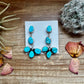 Big Dangle Earrings - Kingman Turquoise & Sterling Silver