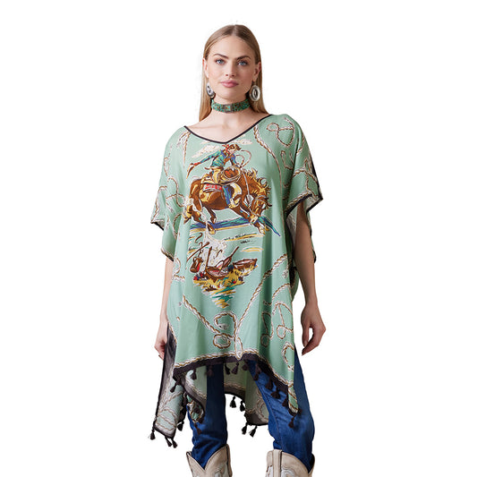 Romance & Rustlers Poncho by Double D Ranch at Bourbon Cowgirl