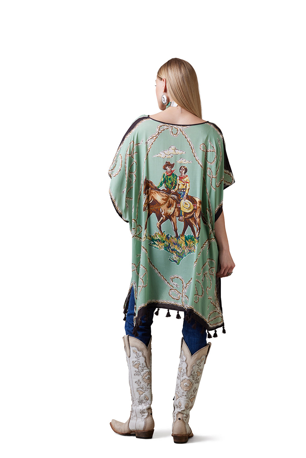 Romance & Rustlers Poncho by Double D Ranch at Bourbon Cowgirl