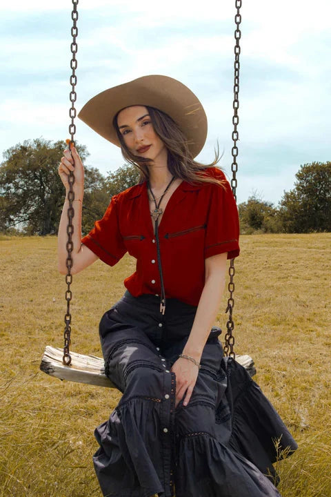 Sendero Cheyenne Western Blouse Bourbon Cowgirl