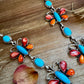 Massive Butterfly Necklace – Kingman Turquoise & Spiny Oyster – 32.5 Inch
