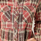 Acid Washed Tiered Coat Dress