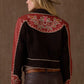 Tulip Time Jacket, back view, embroidered details