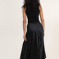 Valentine Skirt in Thick Black Satin
