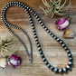 NFR Collection Necklace – Graduated Sterling Silver Pearls 6mm to 16mm 51”