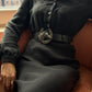 Dahlia Dress in Washed Black by Folk Saint