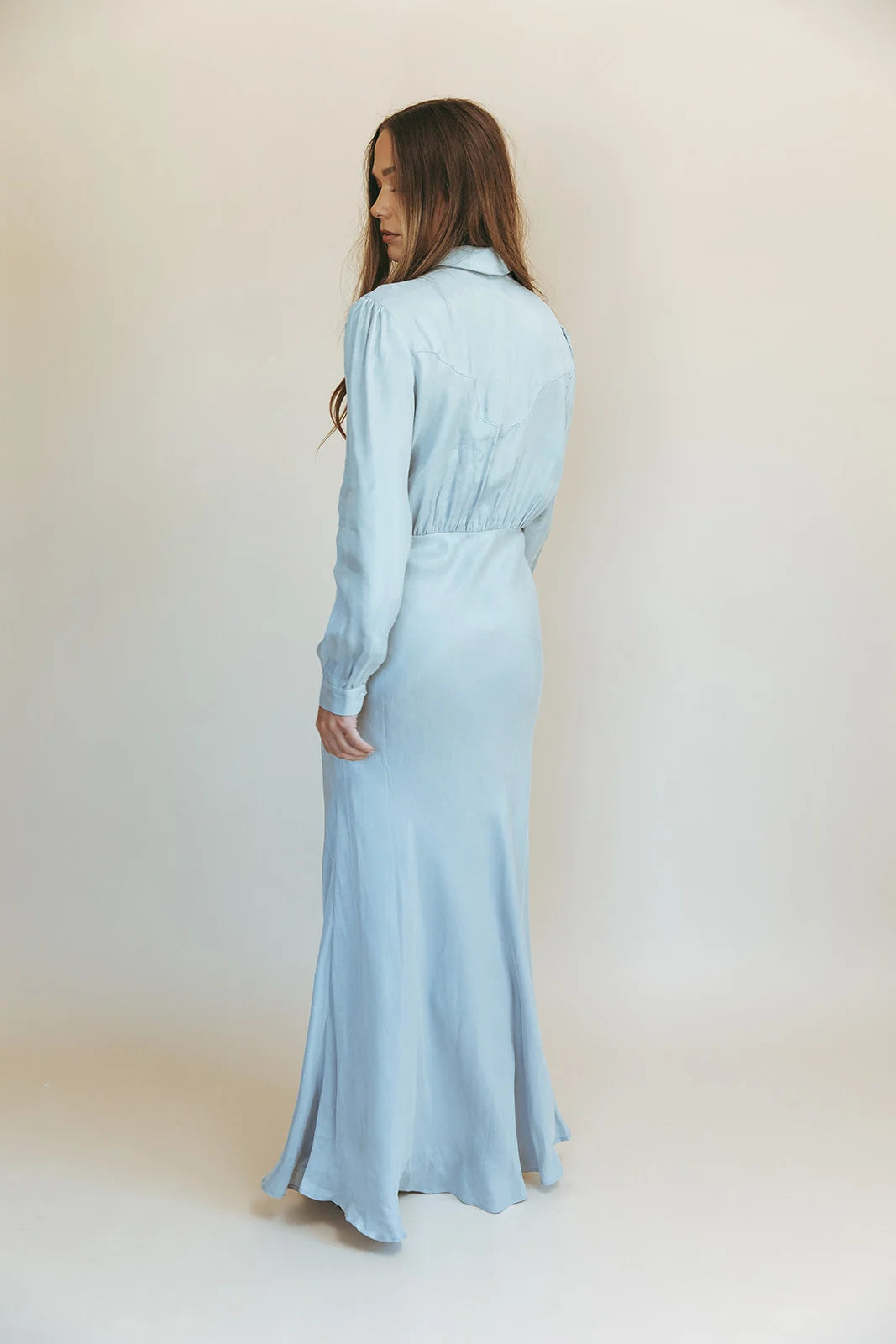 Dahlia Dress in Hazy Blue by Folk Saint