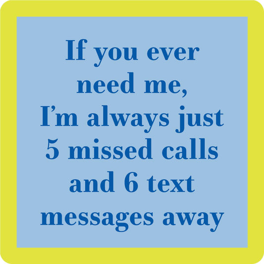 COASTER 5 Missed Calls | Funny Party Gift | Home Bar Decor