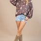 Western Print Long Sleeve Sweatshirt for Cowgirls