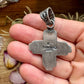 Zia Symbol Pendant with Sonoran Gold Turquoise – Sterling Silver – Native Made by K. Billah – Fits 8mm
