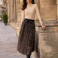 Aria Long Leopard Print Tulle Maxi Skirt