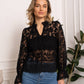 Boho Lace Blouse in Ecru or Black