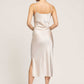 Champagne Silk Cami Midi Slip Dress