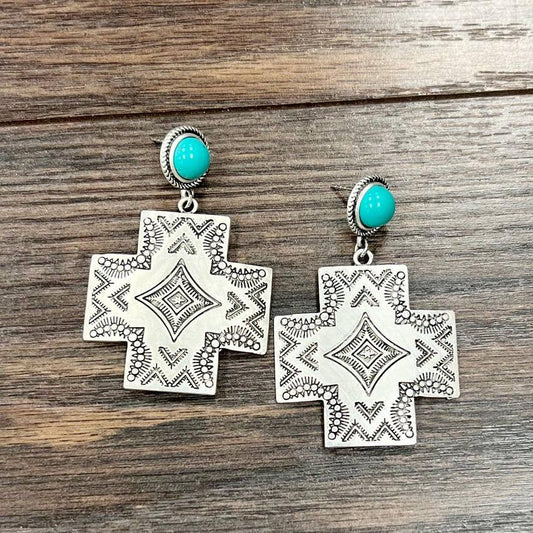 Aztec Style Post Earrings