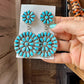 Big Cluster Dangle Earrings – Sleeping Beauty Turquoise & Sterling Silver