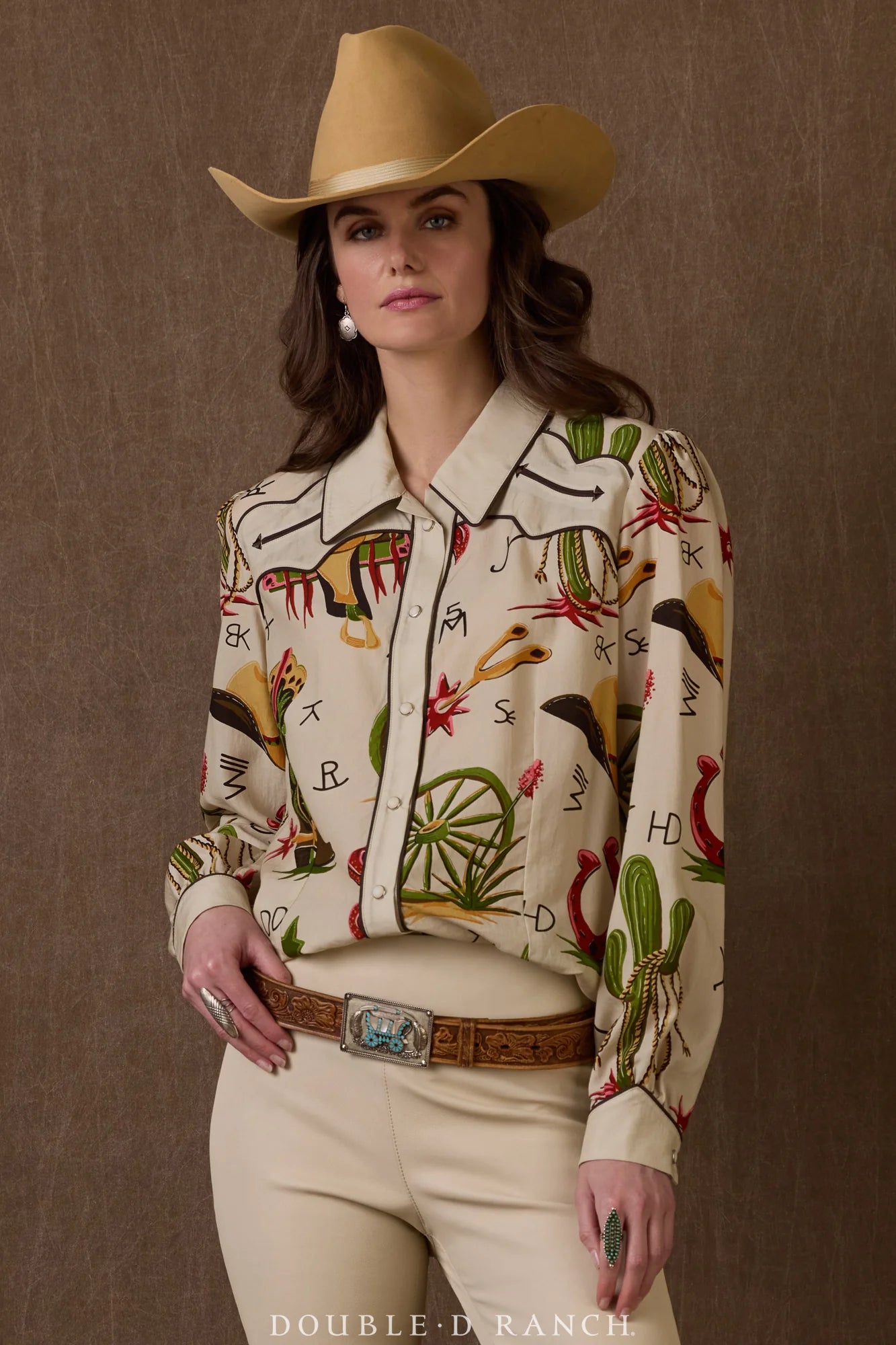Atomic Ranch top with western print