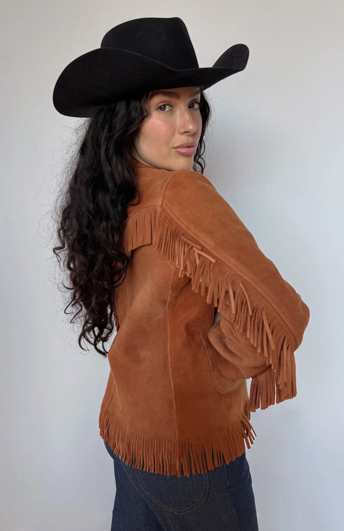 H Bar C Omaha Suede Fringe Jacket