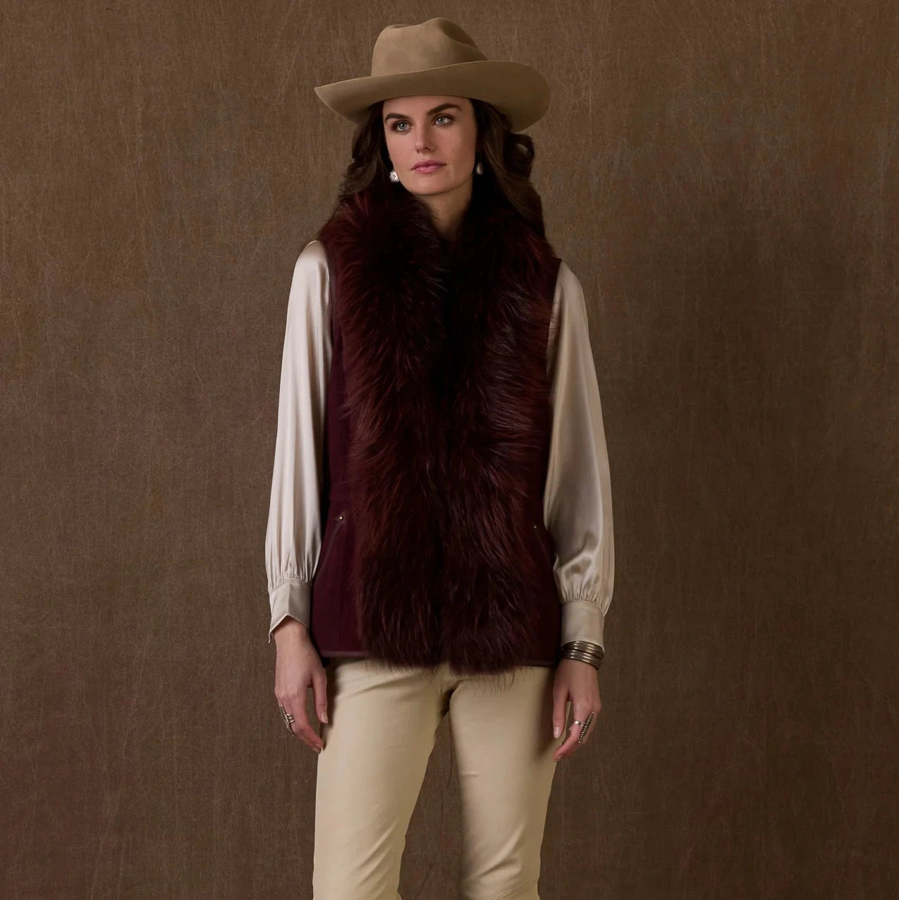 Hondo Vest in Oxblood by Double D Ranch