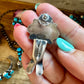 Complete Squash Blossom Set – Kingman Turquoise – Sterling Silver – Navajo Made by Wilson Dawes