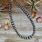 20 1/2 inch graduated 10 to 14 mm Sterling Silver Pearls necklace