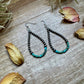 Teardrop Earrings – Sterling Silver Pearl & Blue Turquoise Heishi