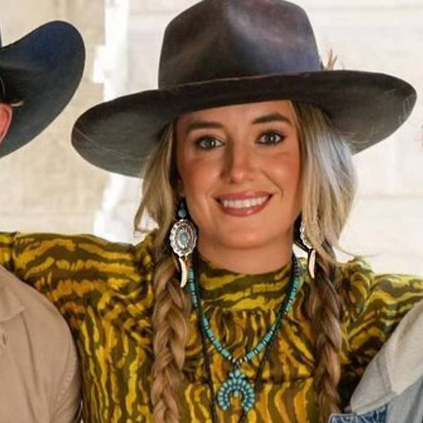 Concho and Coyote Tooth Earrings Worn by Lainey Wilson