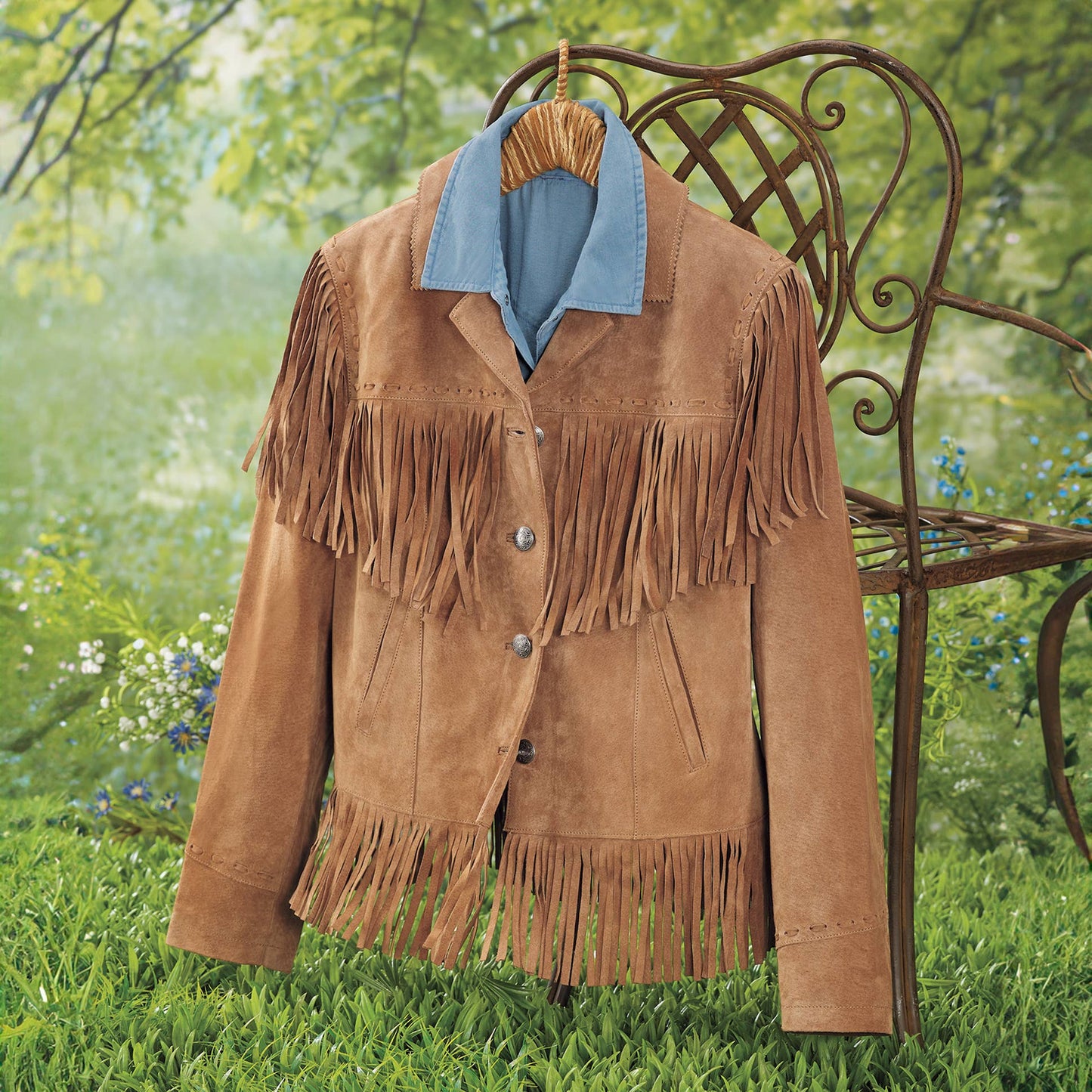 Madison Suede Fringe Western Style Jacket