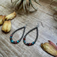 Teardrop Earrings – Sterling Silver Pearl & Sea Sediment