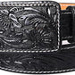 Black Tooled Leather Belt- Western Belts for Cowgirls