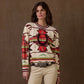 Woman wearing Sidekick Top with Native American design