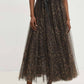 Aria Long Leopard Print Tulle Maxi Skirt