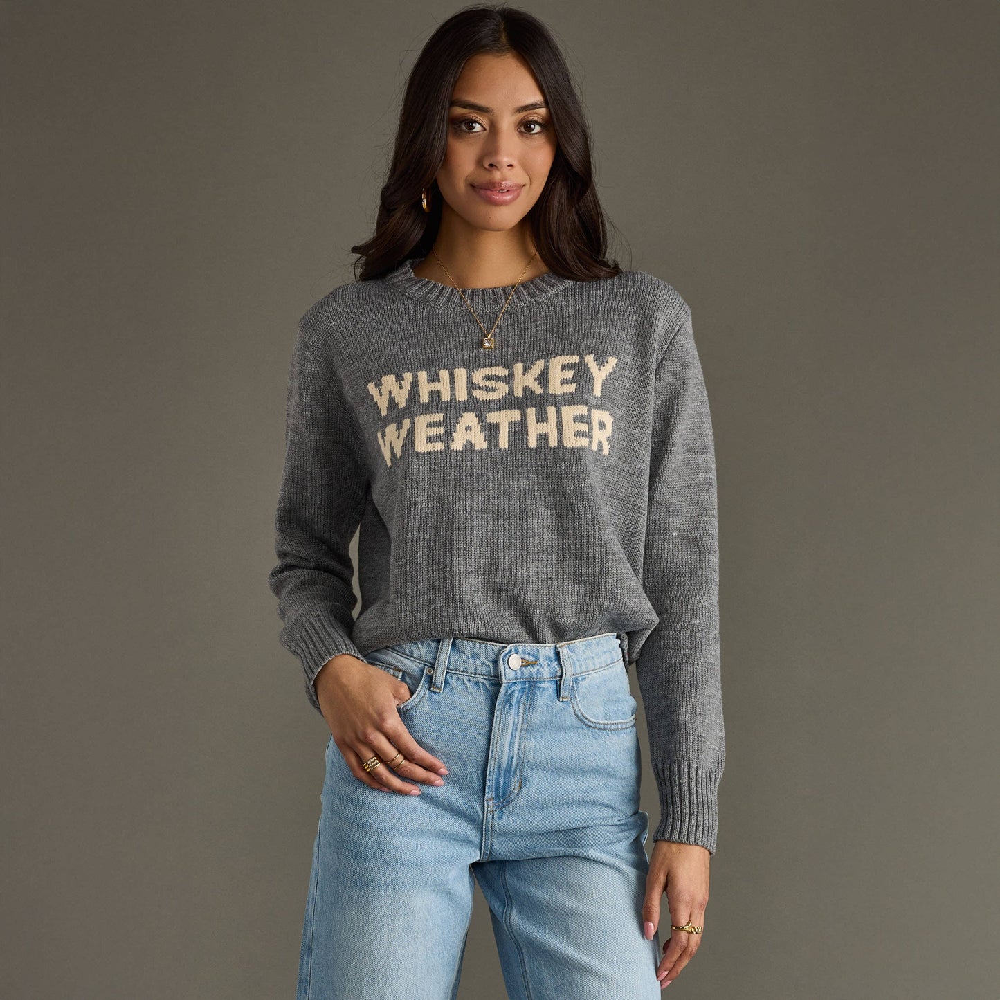 Gray Whiskey Weather Sweater