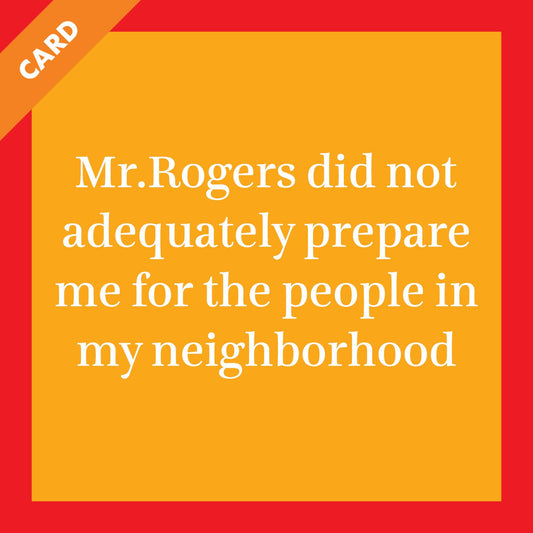 CARD Mr. Rogers | Funny Party Gift | Kitsch Greeting Cards