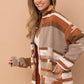 Aztec Soft Cozy Zip Up Lined Snap Up Jacket