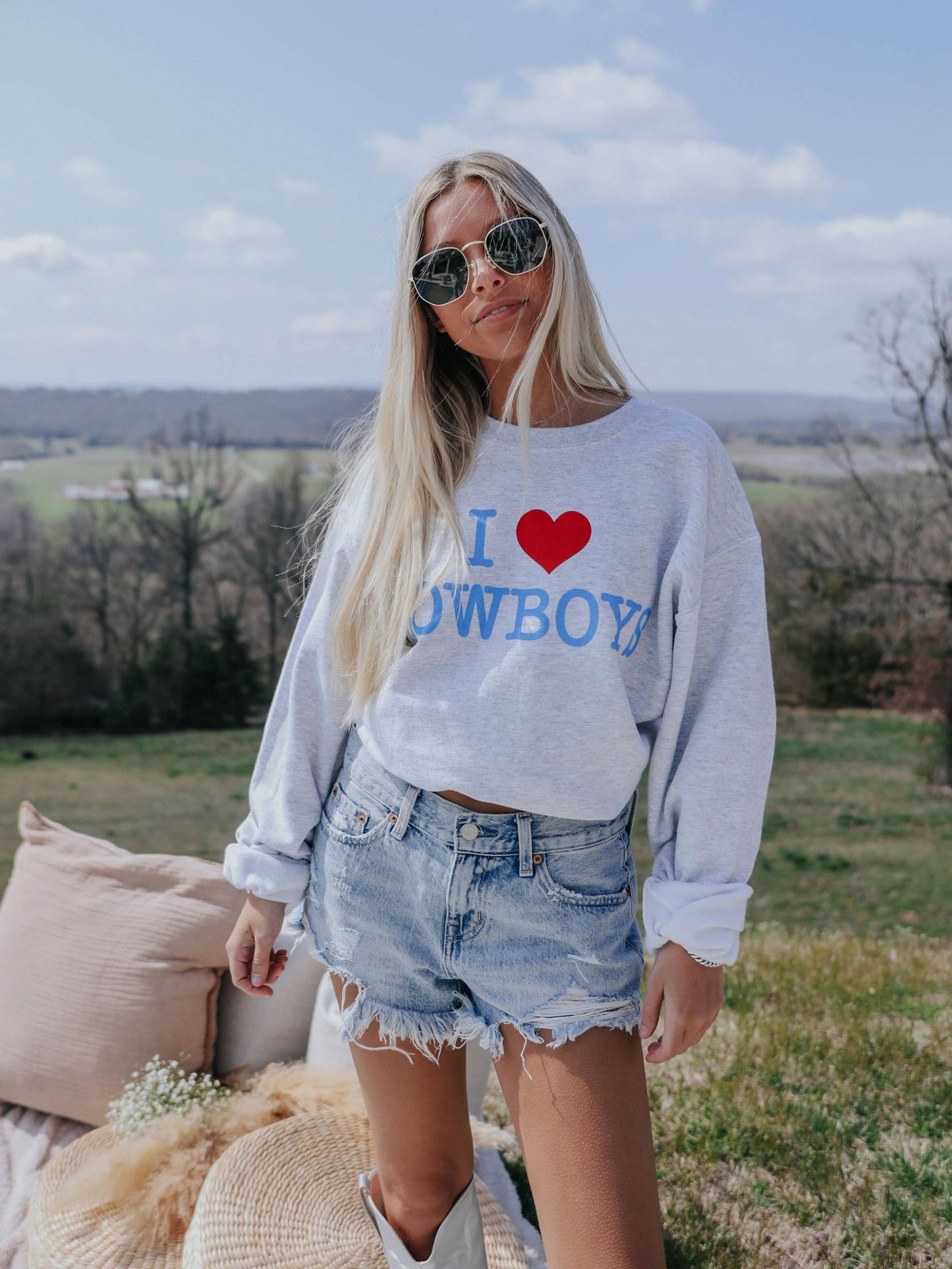 I Love Cowboys Sweatshirt at Bourbon Cowgirl