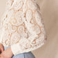 Long Sleeve Paisley Lace Button Down Top