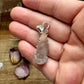 Teardrop Pendant with Kingman Turquoise – Option 4 – Sterling Silver – Native Made by SF – Fits 5mm