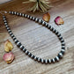 20 1/2 inch graduated 10 to 14 mm Sterling Silver Pearls necklace