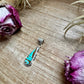 Teardrop Pendant with Kingman Turquoise – Option 5 – Sterling Silver – Native Made by SF – Fits 5mm
