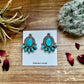 Stud earrings Kingman turquoise and sterling silver