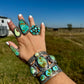 Round ring- size 6.5 - Sonoran Gold turquoise ring and sterling silver