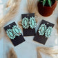 Mint Concho Large Clay Stud Earrings