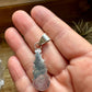 Teardrop Pendant with Kingman Turquoise – Sterling Silver – Native Made by SF – Fits 5mm