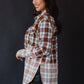 Brown, Black, Blue & White Plaid Flannel Shirt for Cowgirls