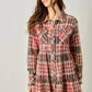 Acid Washed Tiered Coat Dress