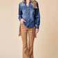 Western Dark Wash Snap Front Denim Shirt