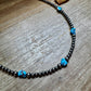 Golden Hill Turquoise & Sterling Silver Pearl Necklace – 16" + Extender